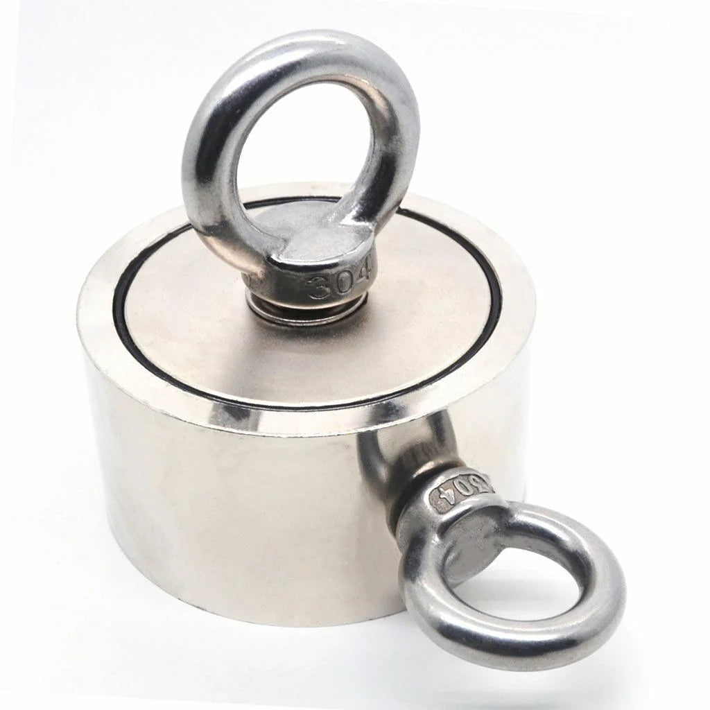 1300 Lbs Pull Force Neodymium Fishing Magnet Kit with Rope and Carabiner U6365