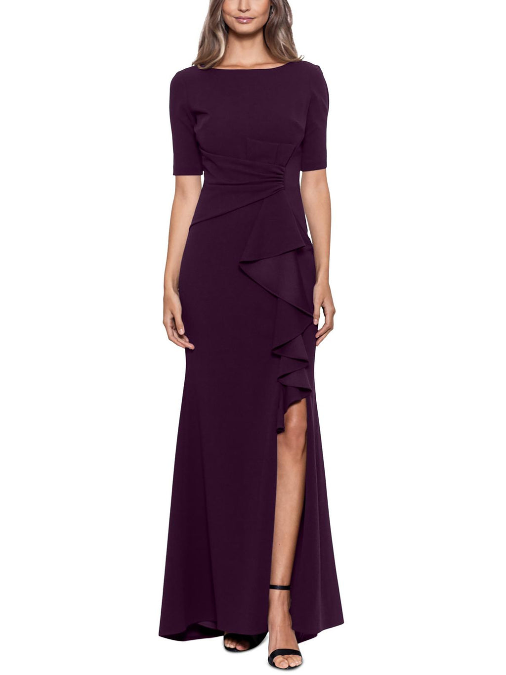 Ruched Maxi Evening Dress Z52844