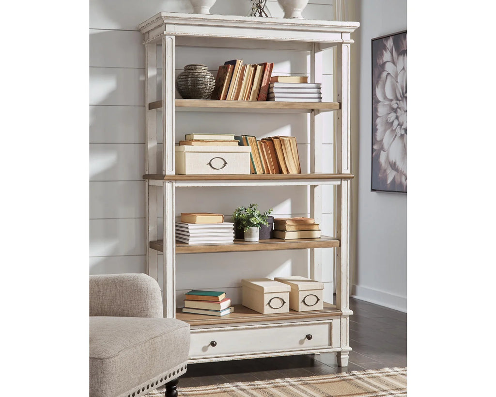 75" Bookcase Brown/White X368981