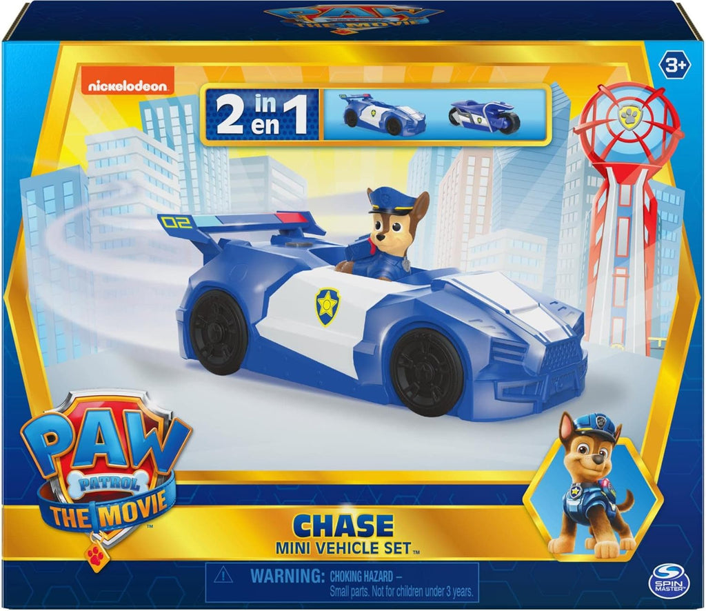 Mini Movie Vehicle Set 2 in 1 Car & Motorcycle Plus Chase Character V286