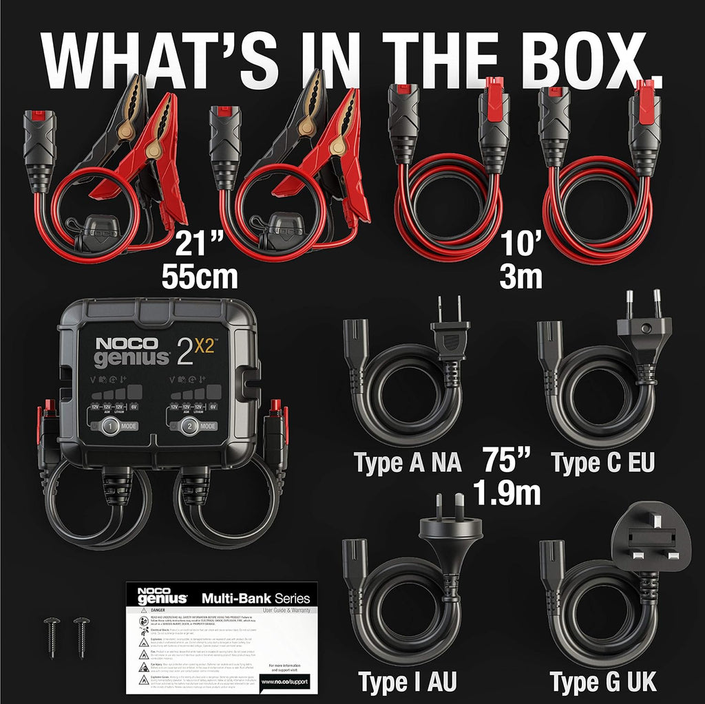 2-Bank 4-Amp Fully-Automatic Smart Battery Charger O383700