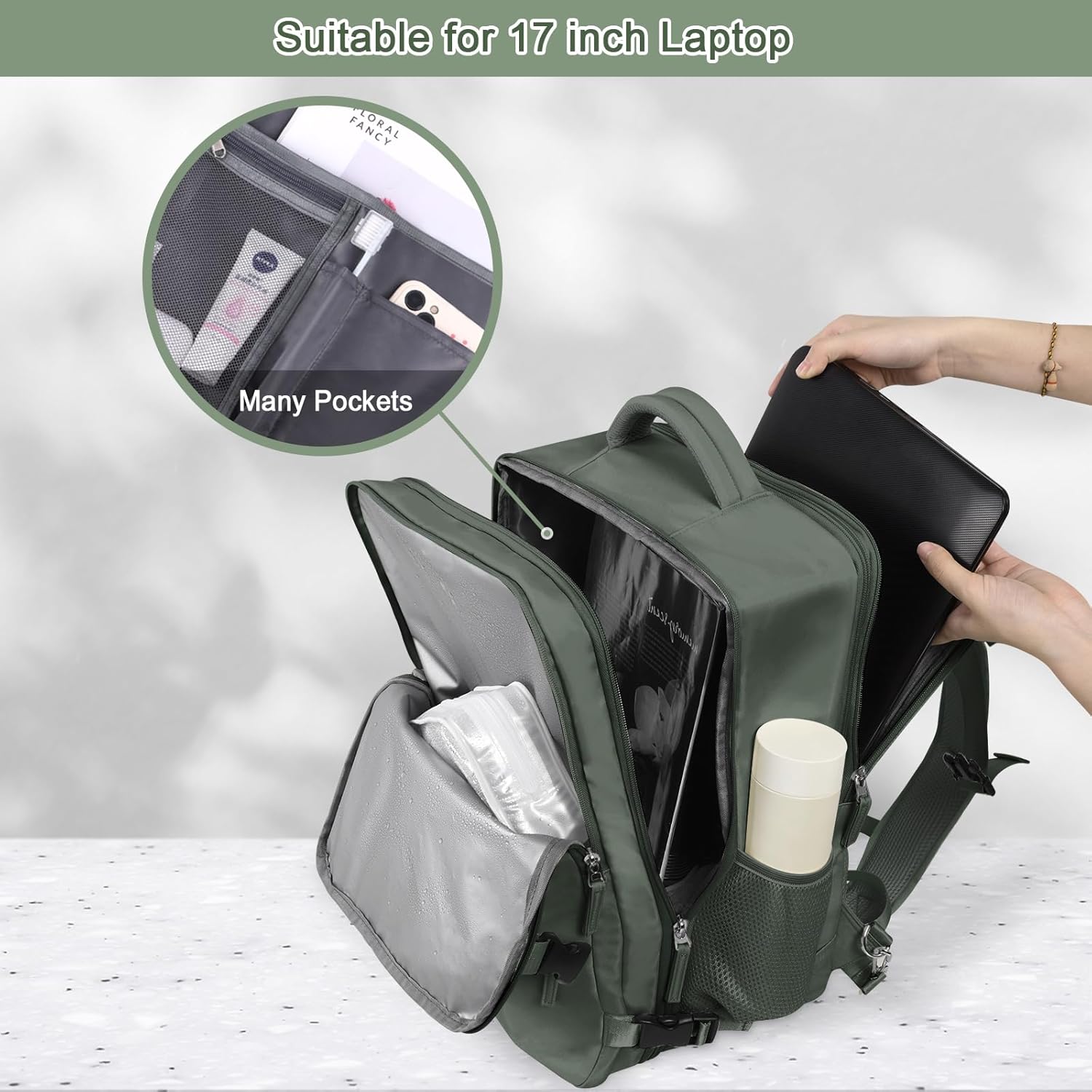 40L Waterproof Laptop Backpack M836