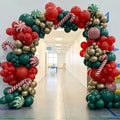 Red Green Gold Candy Cane Foil Balloon Garland Arch Kit Y7351
