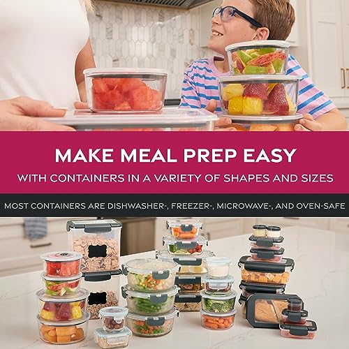 24 Piece Glass Storage Containers with Lids, Blue S33641