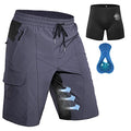Men's Padded Mountain Bike Shorts Loose Fit Quick Dry Cycling Shorts with 5 Pockets X5471