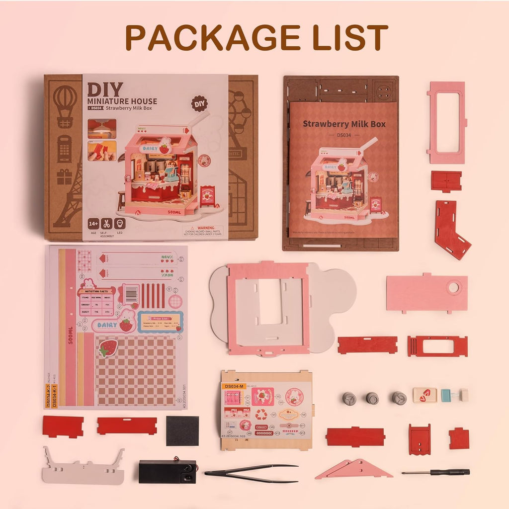 Miniature Kit Milkbox Craft Kit F2782