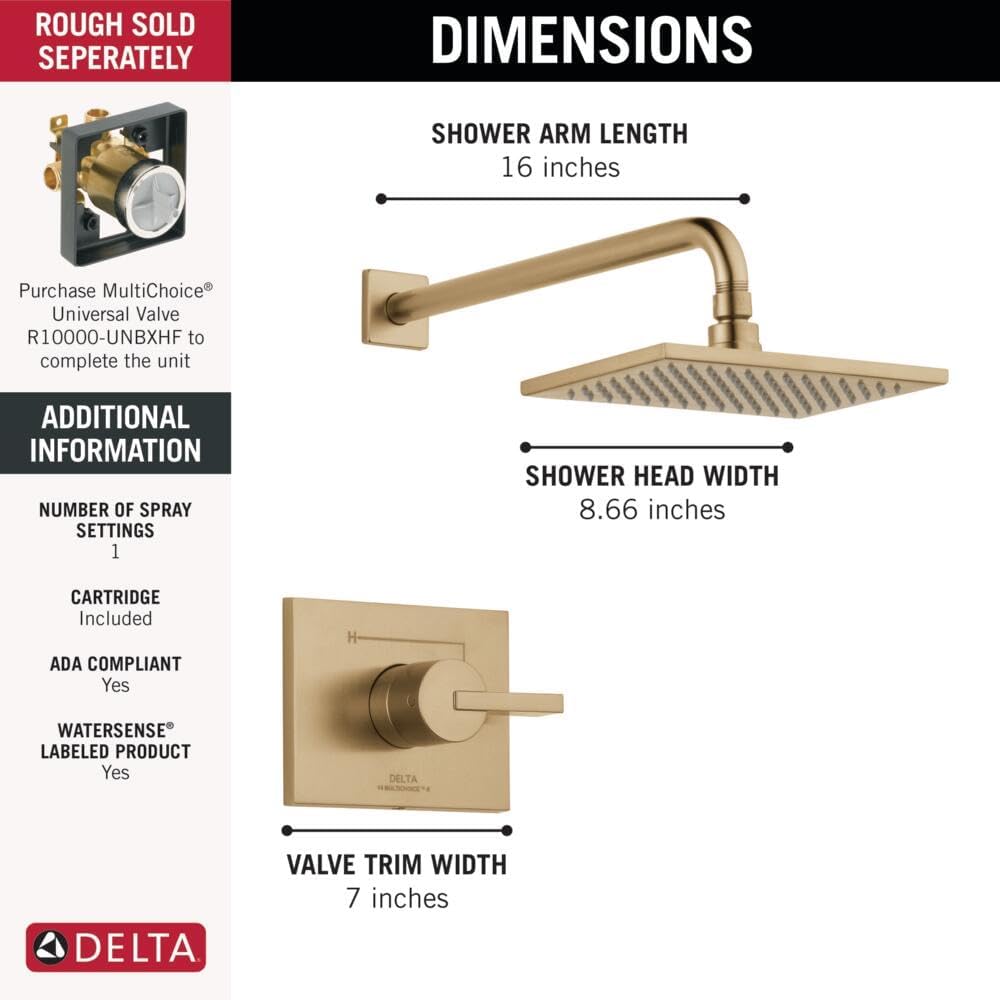 Gold Rain Shower Head Shower Faucet Set S393735