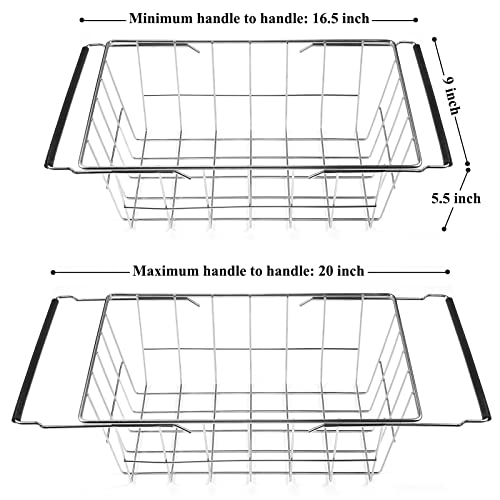 Stainless Steel Expandable Wire Basket for Chest Freezer (16.5" ~ 20") S977
