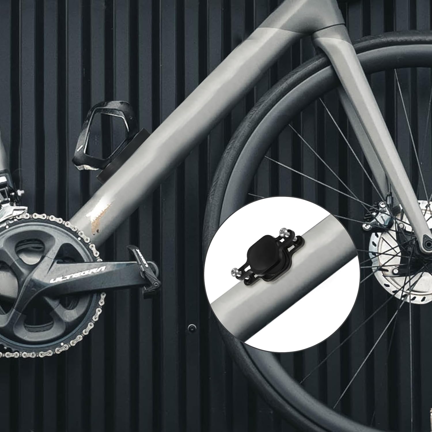 Black Bike GPS Tracker Holder for Airtag Z2860