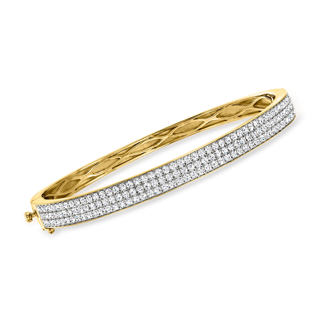 2.00 ct. t.w. Diamond Bangle Bracelet in 18kt Gold Over Sterling A403911