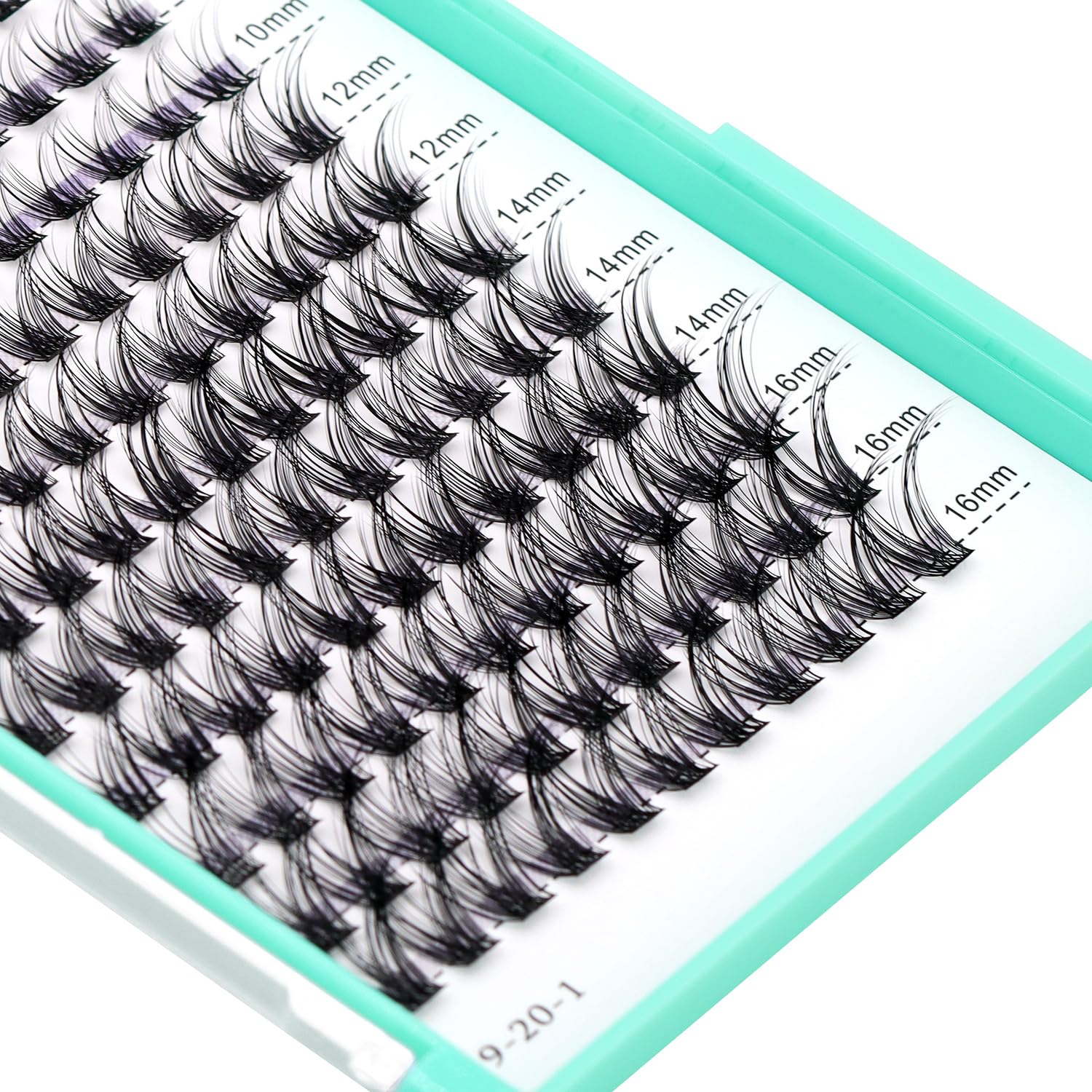Black 8-10-12-14-16mm MIX Cluster Eyelashes N546