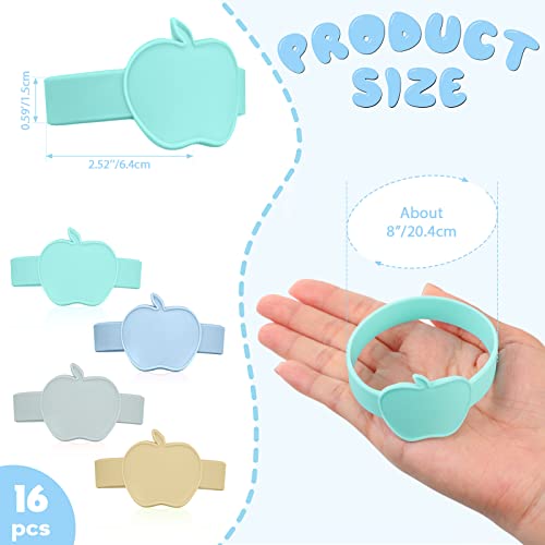 16 Pcs Reusable Waterproof Silicone Baby Bottle Name Labels with Dry Erase Marker P706