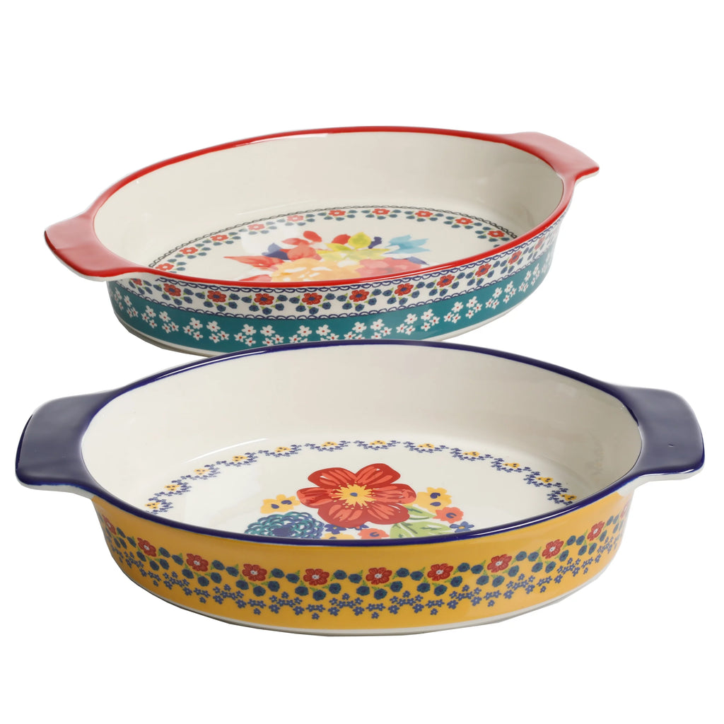 2-Piece Ceramic Oval Baking Dish G888