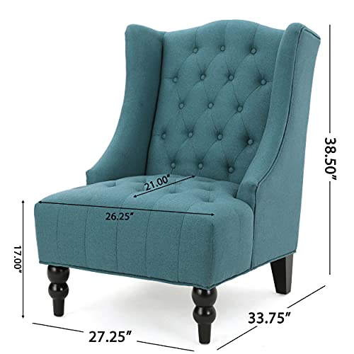 Dark Blue Fabric Club Chair N65612