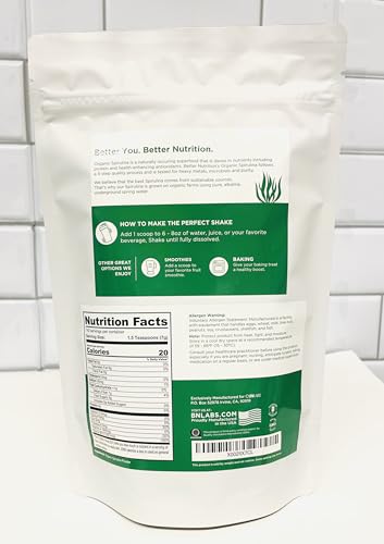Spirulina Powder Organic 1kg 2.2lb 285 Servings 3.5g Serving Size C4062