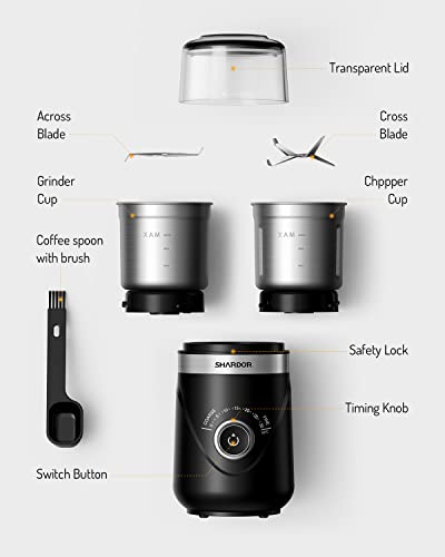 Adjustable Electric Coffee Grinder with 1 Removable Stainless Steel Bowl, Silver E7855