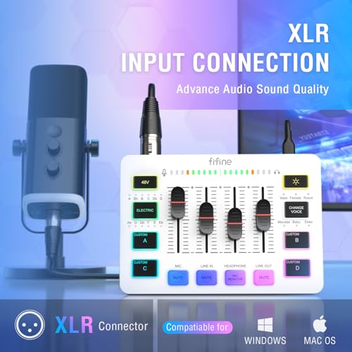 Gaming Audio Mixer with XLR Microphone Interface A28061