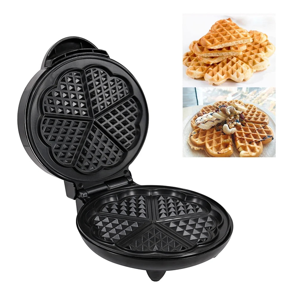 5 Heart-Shaped Waffle Electric Waffle Maker J164567
