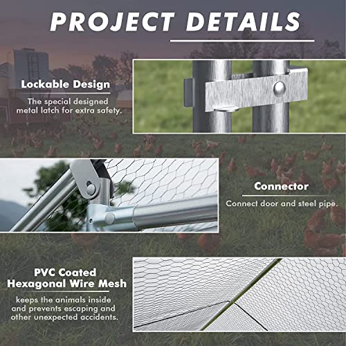 Large Chicken Coop with Waterproof Cover K80099