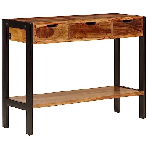 Solid Sheesham Wood Sideboard with 3 Drawers J2573