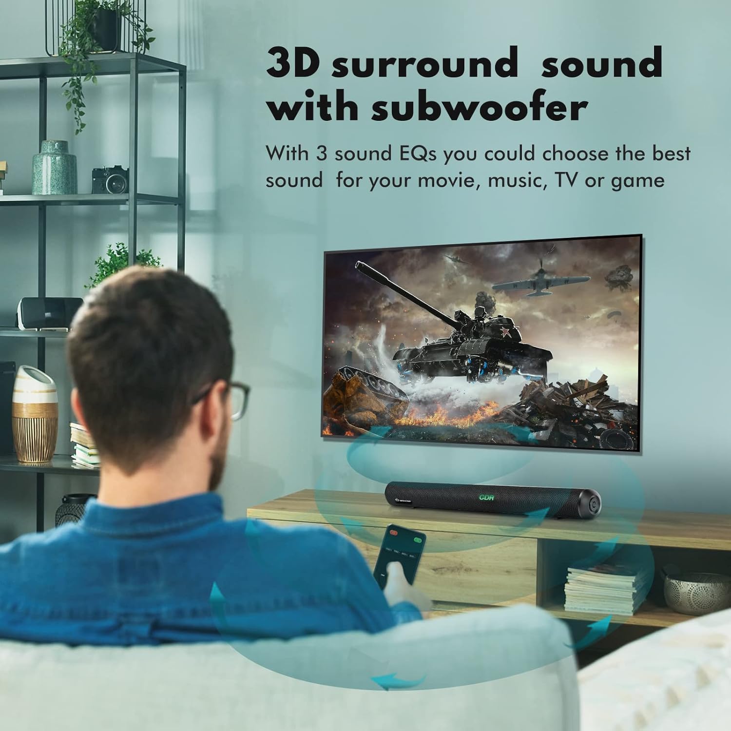 28-Inch 120W Sound Bar with Subwoofer and Wireless Bluetooth C46853