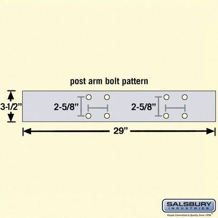 Silver 2 Sided Post for 4 Roadside Mailboxes S62299