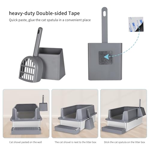 White Enclosed Stainless Steel Cat Litter Box O100241