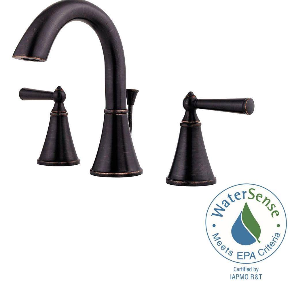 Tuscan Bronze 8 in. Widespread 2-Handle Bathroom Faucet E460