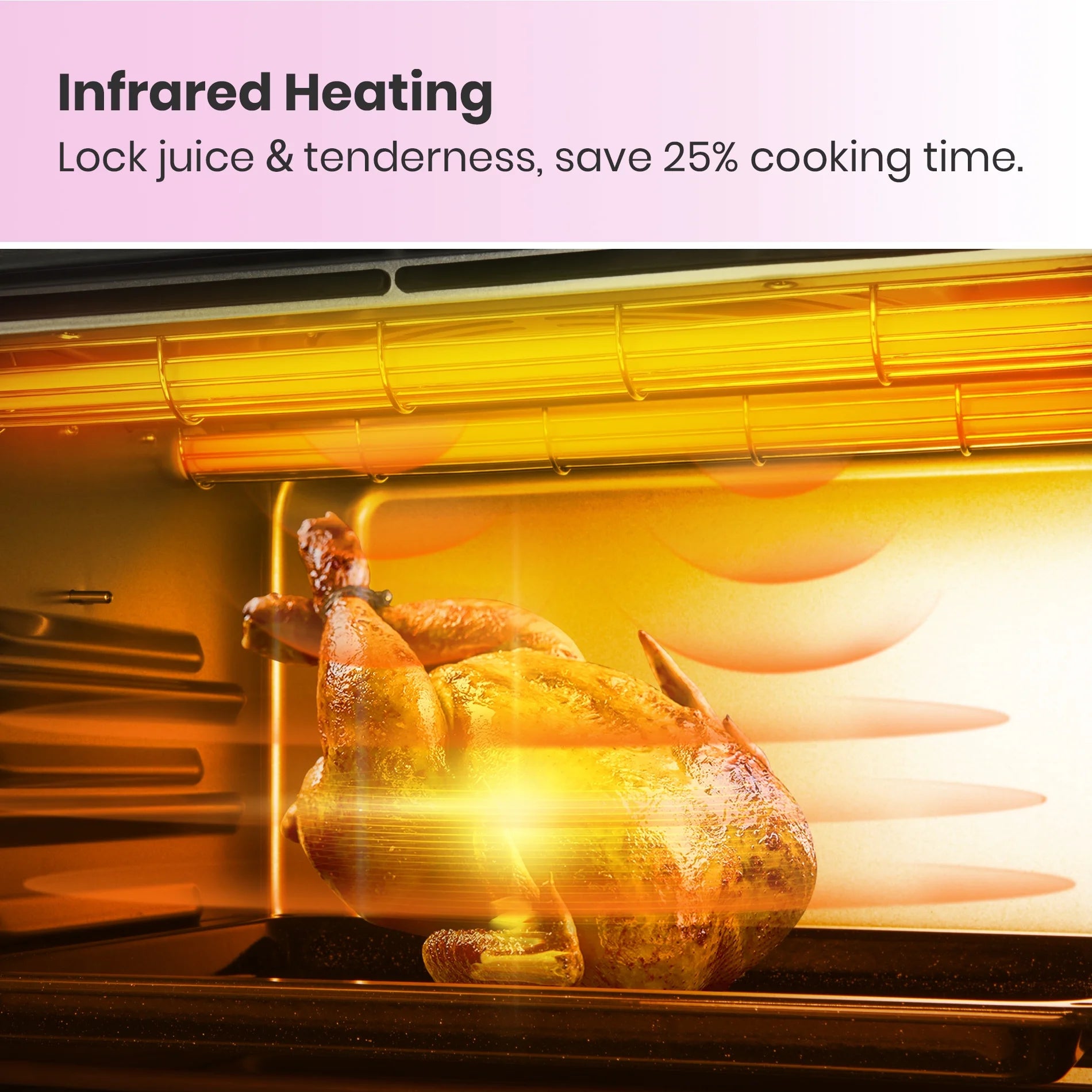Pink Infrared Air Fryer Toaster Oven Q338