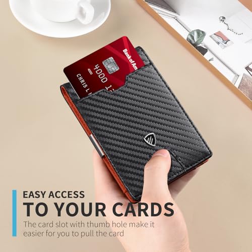 Mens Slim Wallet with Money Clip RFID Blocking Bifold Credit Card Holder H754580