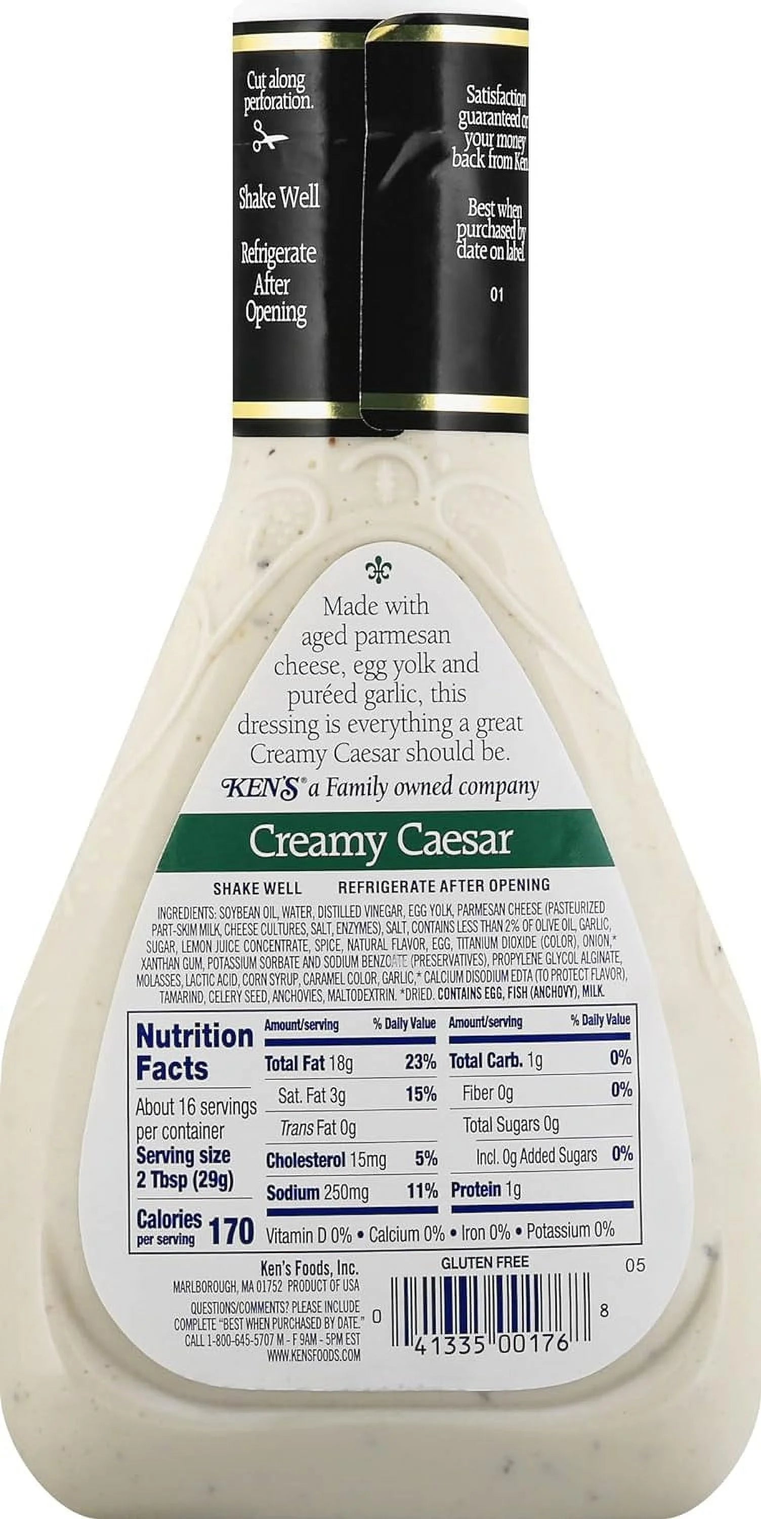 16 FL OZ Creamy Caesar Dressing (Pack of 2 Bottles) H753590