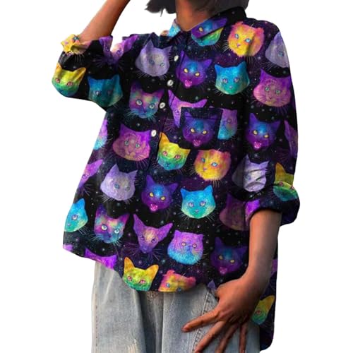 Oversized Long Sleeve Button Down Shirt with Pocket D372