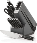 12 Piece German Stainless Steel Black Knife Block Set J8684
