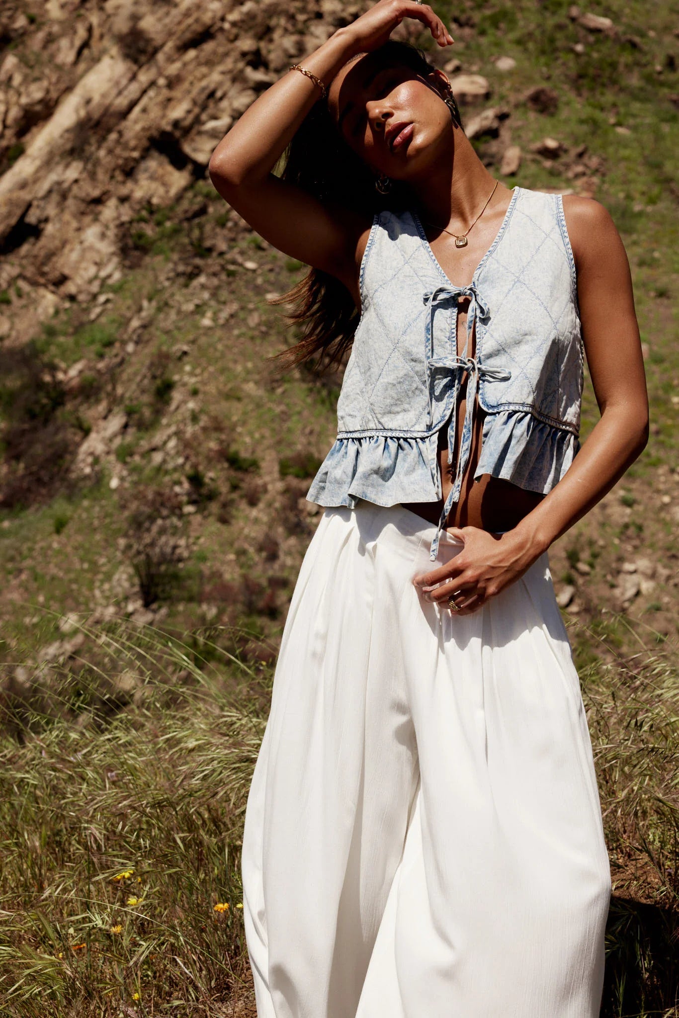 Denim Vest U7855