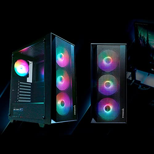 Black ATX Mid Tower Gaming Case with 4 Fans F135
