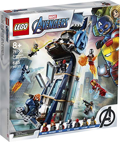 Avengers Tower Battle Building Toy with Superhero Minifigures (685 Pieces) F3025