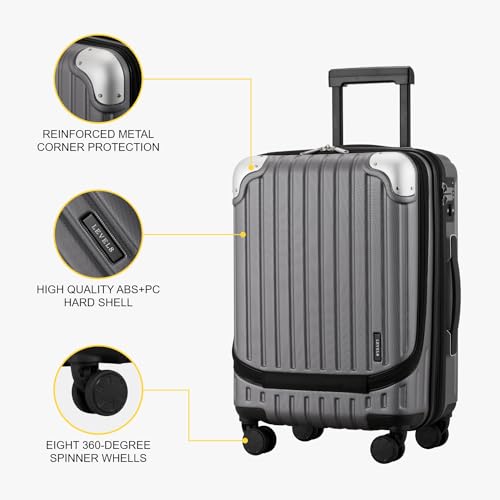 20" Hardside Carry On Suitcase with TSA Lock J8867