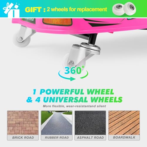 Pink 24V Electric Drifting Go Kart with 2 Replacement Universal Wheels L63705