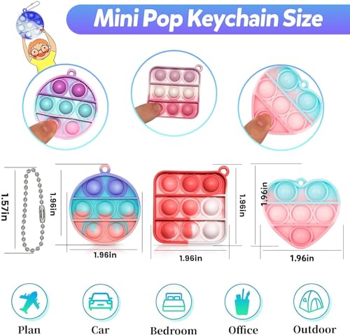 100pcs 2in Random Pop Bubble Fidget Sensory Toys F7681