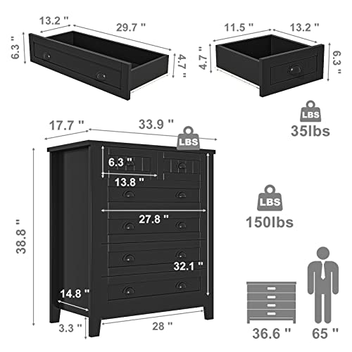 White 6 Drawer Wooden Dresser Z416756
