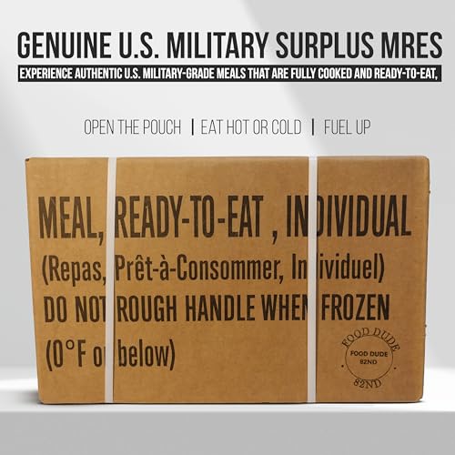 12 MRE Food Pack Meals Ready to Eat with Heater Packs H895866