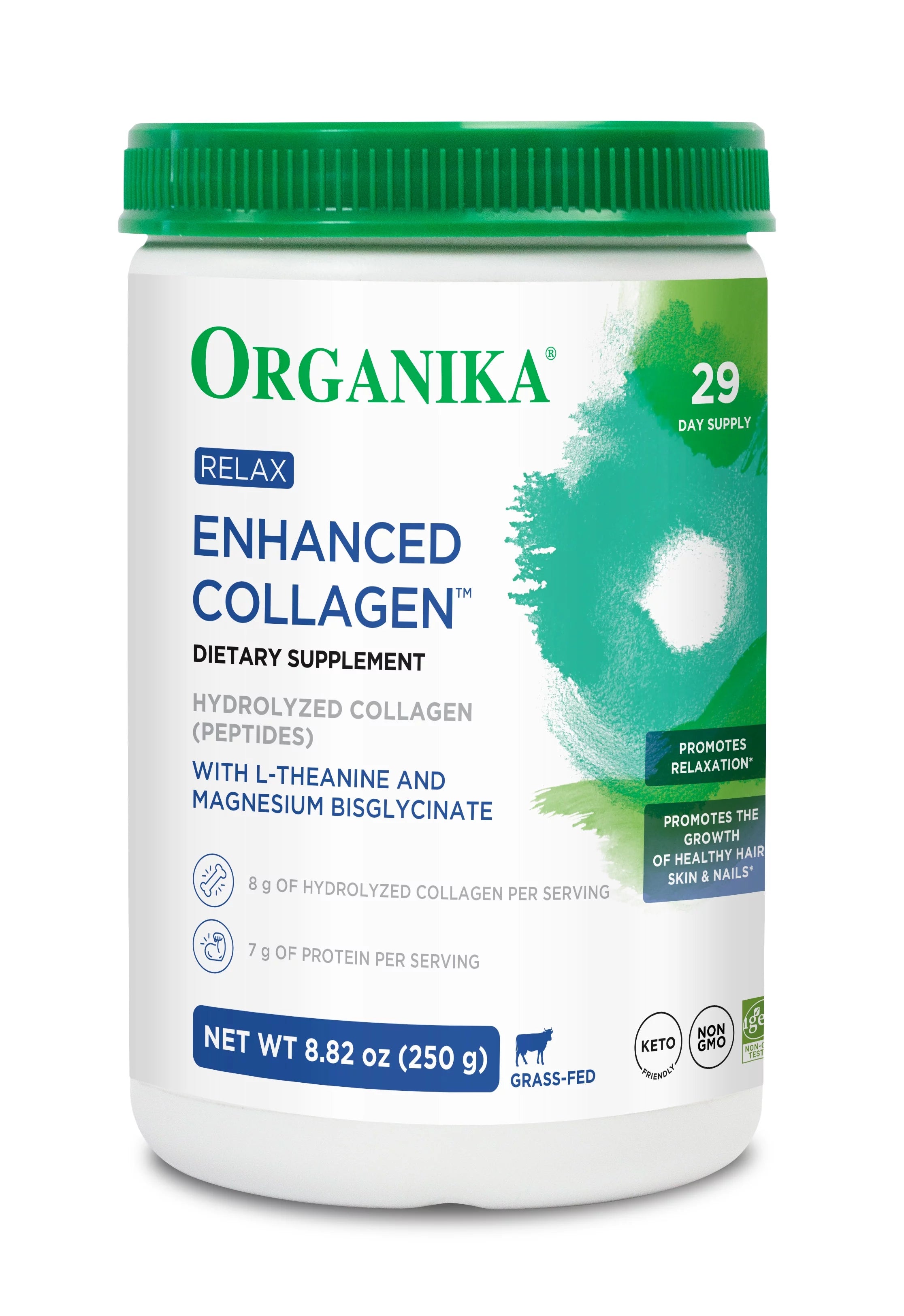 Enhanced Collagen Relax Powder - L-Theanine & Magnesium Bisglycinate - 29 Servings F8717