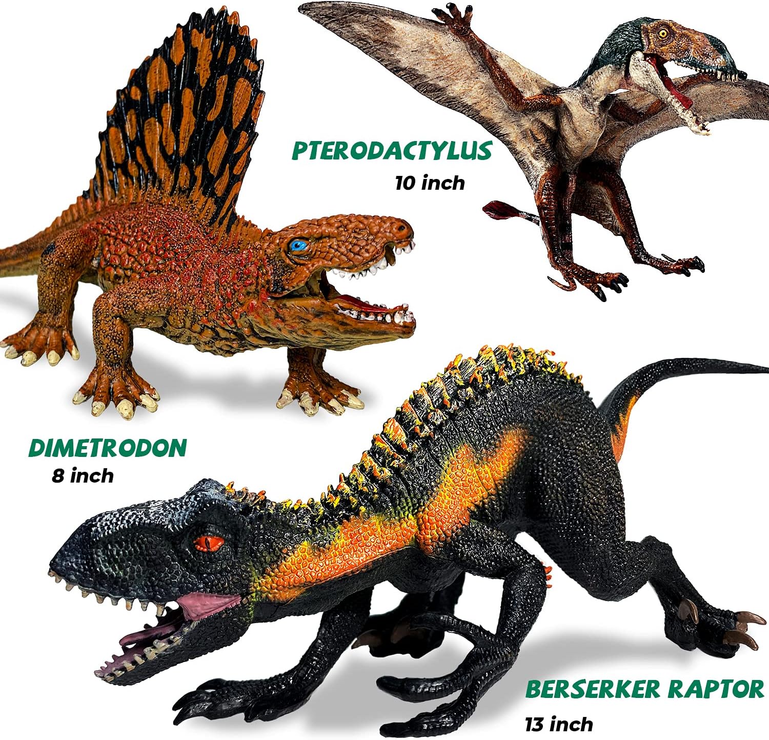 Realistic Dinosaur Toys, Large Dinosaur Figure Sets Including Movable T-Rex, Triceratops, Indoraptor and 3D Volcano Puzzles N199