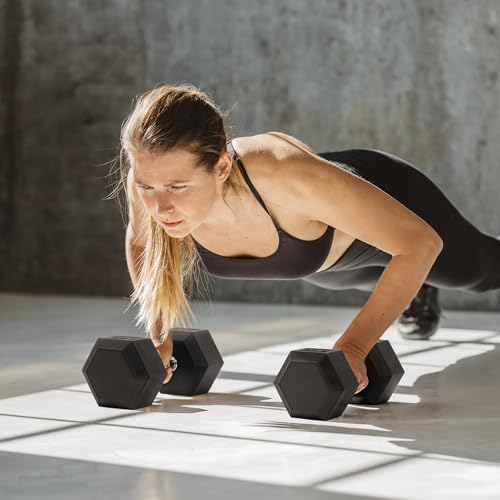 Rubber Coated Hex Dumbbells P887706