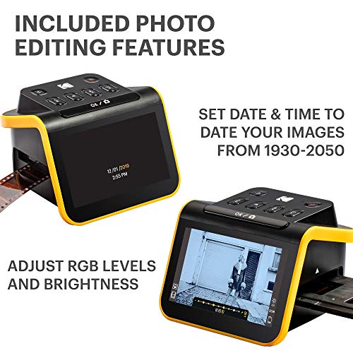 Film & Slide Scanner with 5" LCD Screen, 22MP JPEG Photos W244