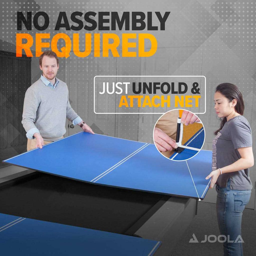 4-Piece Table Tennis Table Conversion Top with Ping Pong Net Set G4949