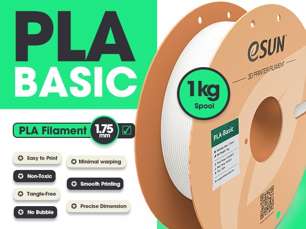 Black 1.75mm PLA Filament 1KG Spool 2Pack X7949