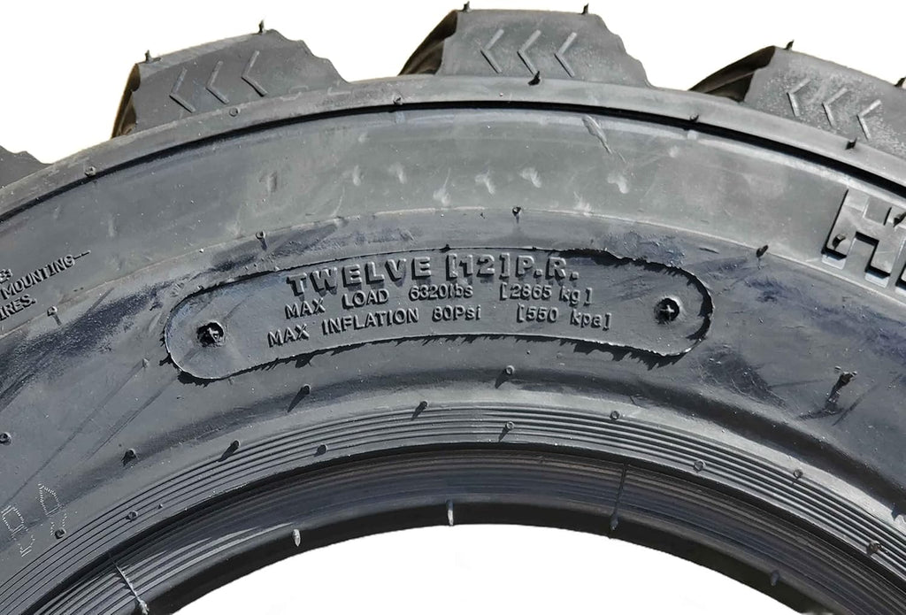 12-16.5 12 Ply Skid Steer Tire with Rim Guard Z594