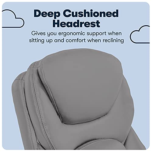 Opportunity Gray Bonded Leather Executive Office Chair O865