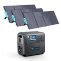 Portable Solar Generator With 3 200W Solar Panels, AC200MAX 2048Wh Power Station, LiFePO4 Battery Pack R64963